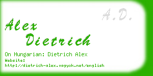 alex dietrich business card